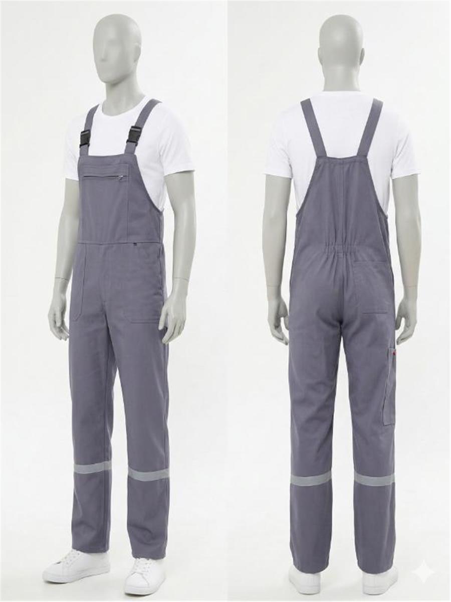 Bahçıvan İş Tulumu Reflektörlü %100 Pamuk