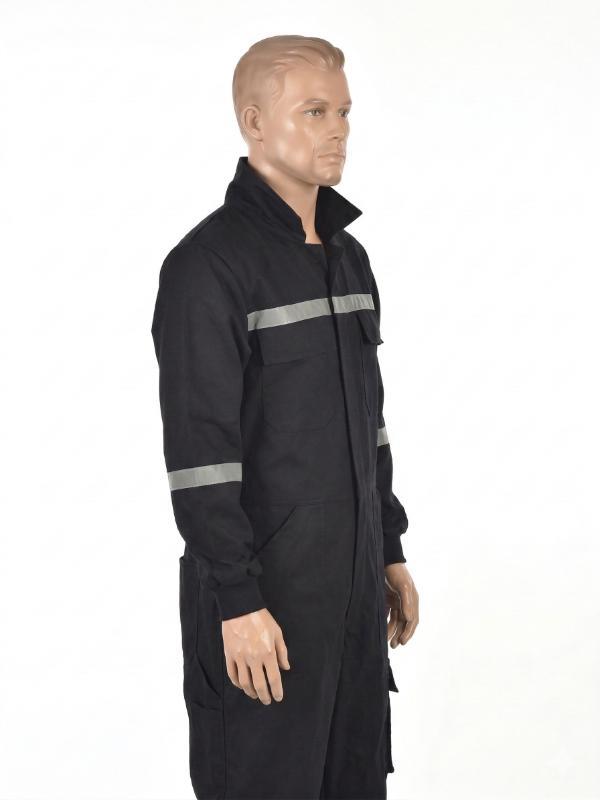 Yazlık Iş Tulumu 16/12 Gabardin %100 Pamuklu Boy Tulum Reflektörlü 6 Cepli