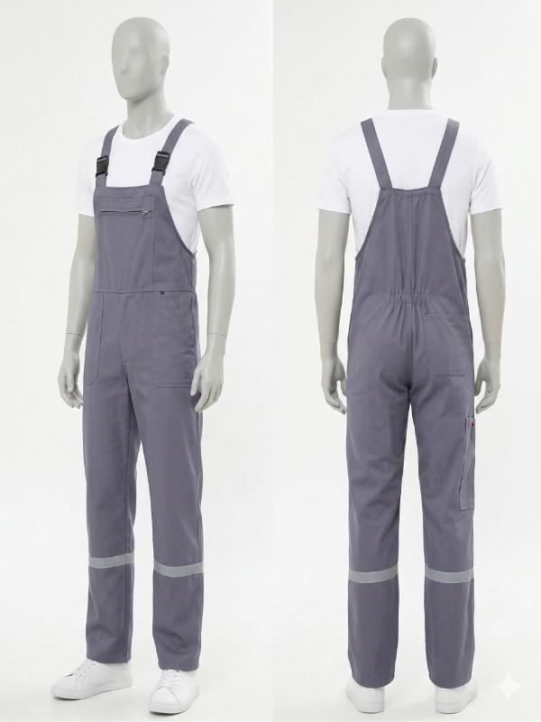 Bahçıvan İş Tulumu Reflektörlü %100 Pamuk