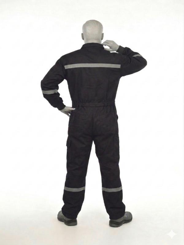 Yazlık Iş Tulumu 16/12 Gabardin %100 Pamuklu Boy Tulum Reflektörlü 6 Cepli